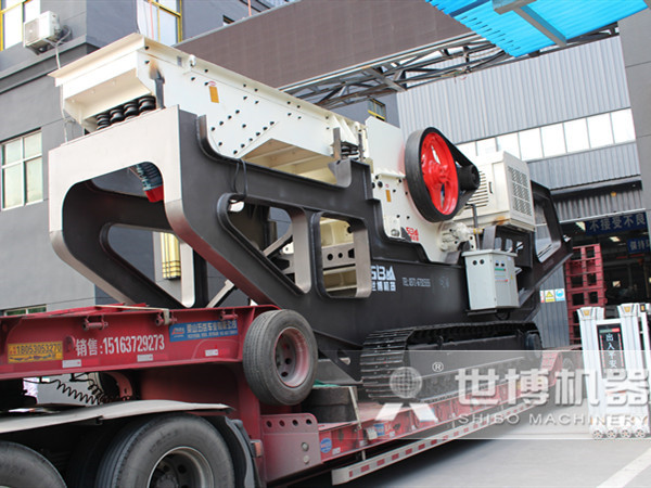 鵝卵石移動破碎站發貨圖