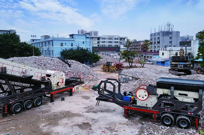 碎石場(chǎng)移動(dòng)石子破碎設(shè)備