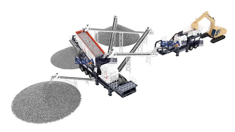 移動式隧道洞渣碎石設備
