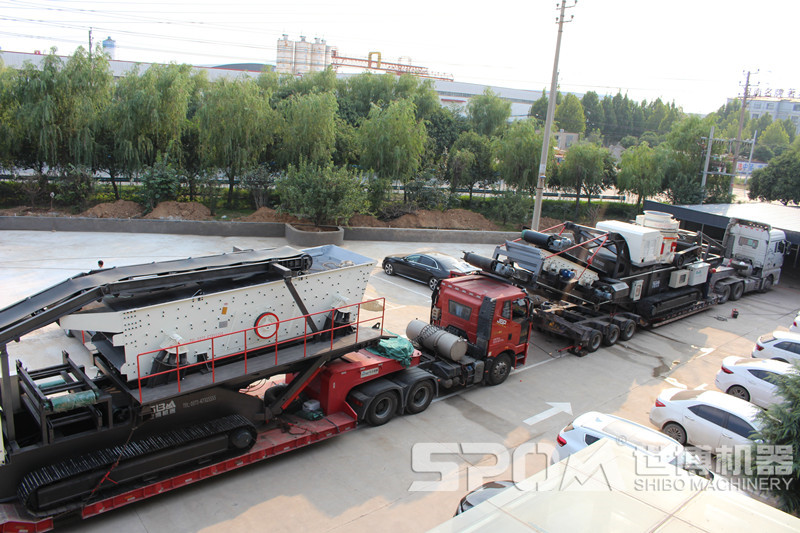 履帶式移動石子破碎生產線發貨圖