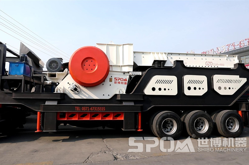 輪胎式顎破移動站，粗碎建筑垃圾破碎站