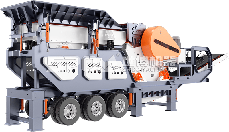 顎破移動(dòng)破碎站，配置顎式破碎機(jī)的移動(dòng)站